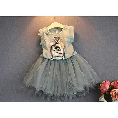 Summer Tutu Mini Cute Sleeveless Cotton Pageant Party Outwear High Quality Baby Kids Girls Dresses Infant Girl 2-7 Years | Детская