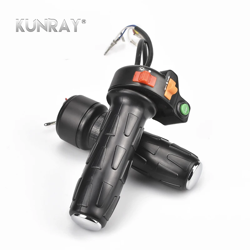 ZANNX 1 Pair Throttle Electric Bike Switches 3-in-1 Combined Ebike Bicycle Escooter Handlebar Speed Control Twist Parts | Спорт и