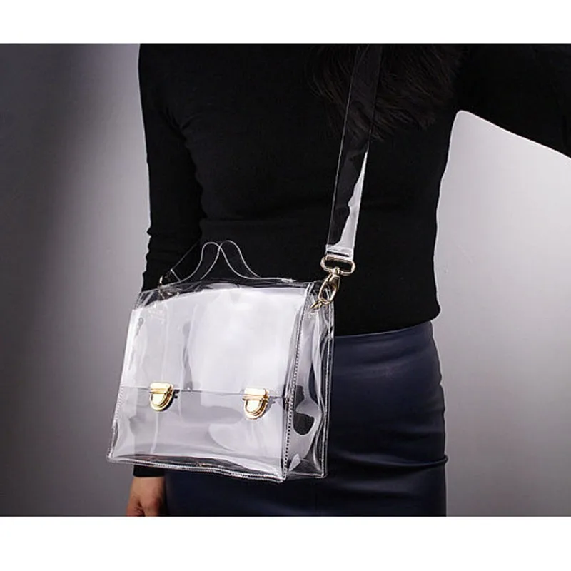 Osmond Новая женская летняя пляжная сумка прозрачные ПВХ сумки через плечо