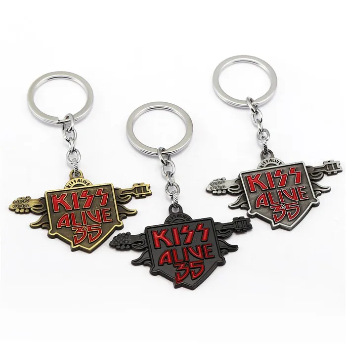 Брелок для ключей Kiss Alive 35 цепочка в стиле американской рок группы держатель