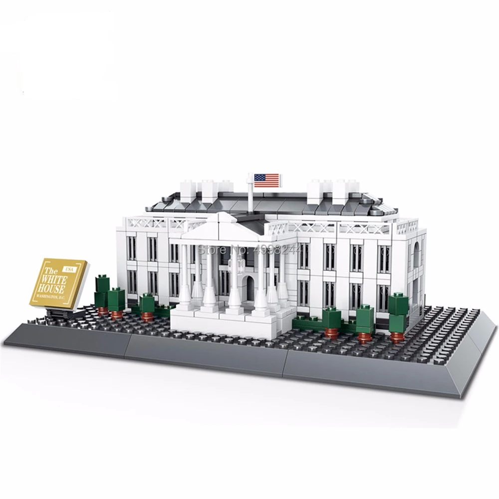 7018/ 778 шт Белый дом США Америка мир великая архитектура строительные блоки