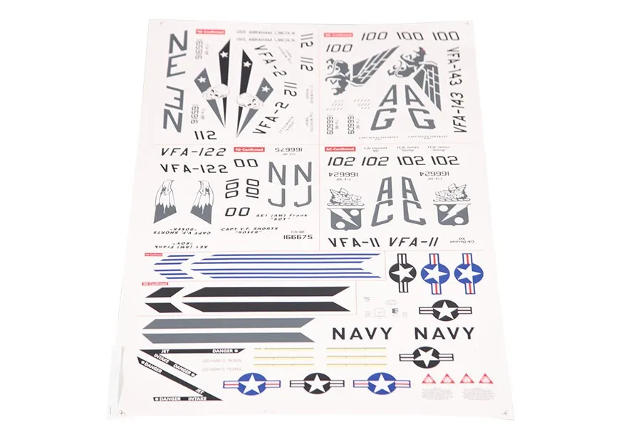 

FMS 70mm Ducted Fan EDF Jet F18 F-18 Decal Sheet Stickers FMSRC119 RC Airplane Model Plane Aircraft Spare Parts A18 A-18