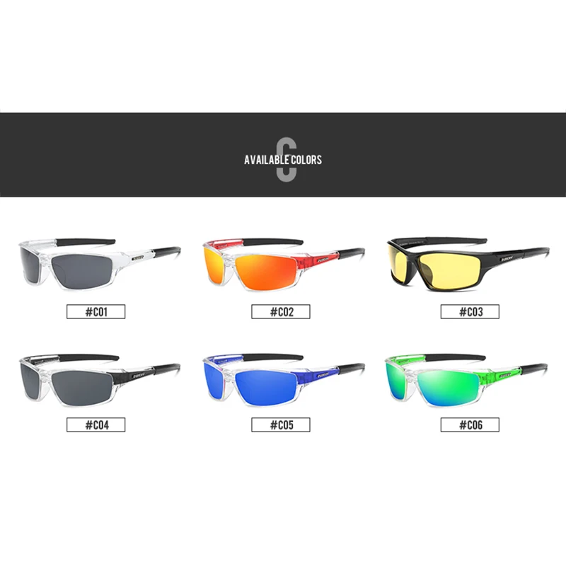 Солнцезащитные очки DUBERY для мужчин и женщин поляризационные спортивные вождения
