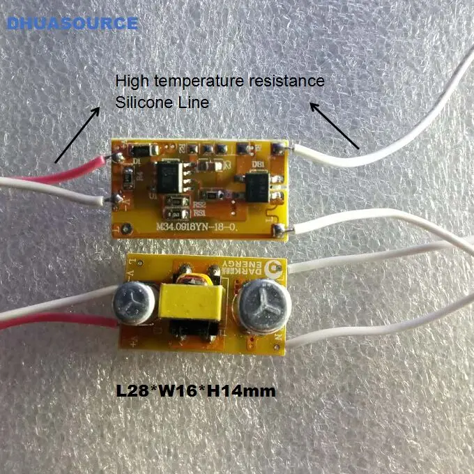 3 шт. DIY Mini LED источник питания AC/DC Адаптеры 8 Вт/18 Вт 200 мА драйвер 260-в от стандарта