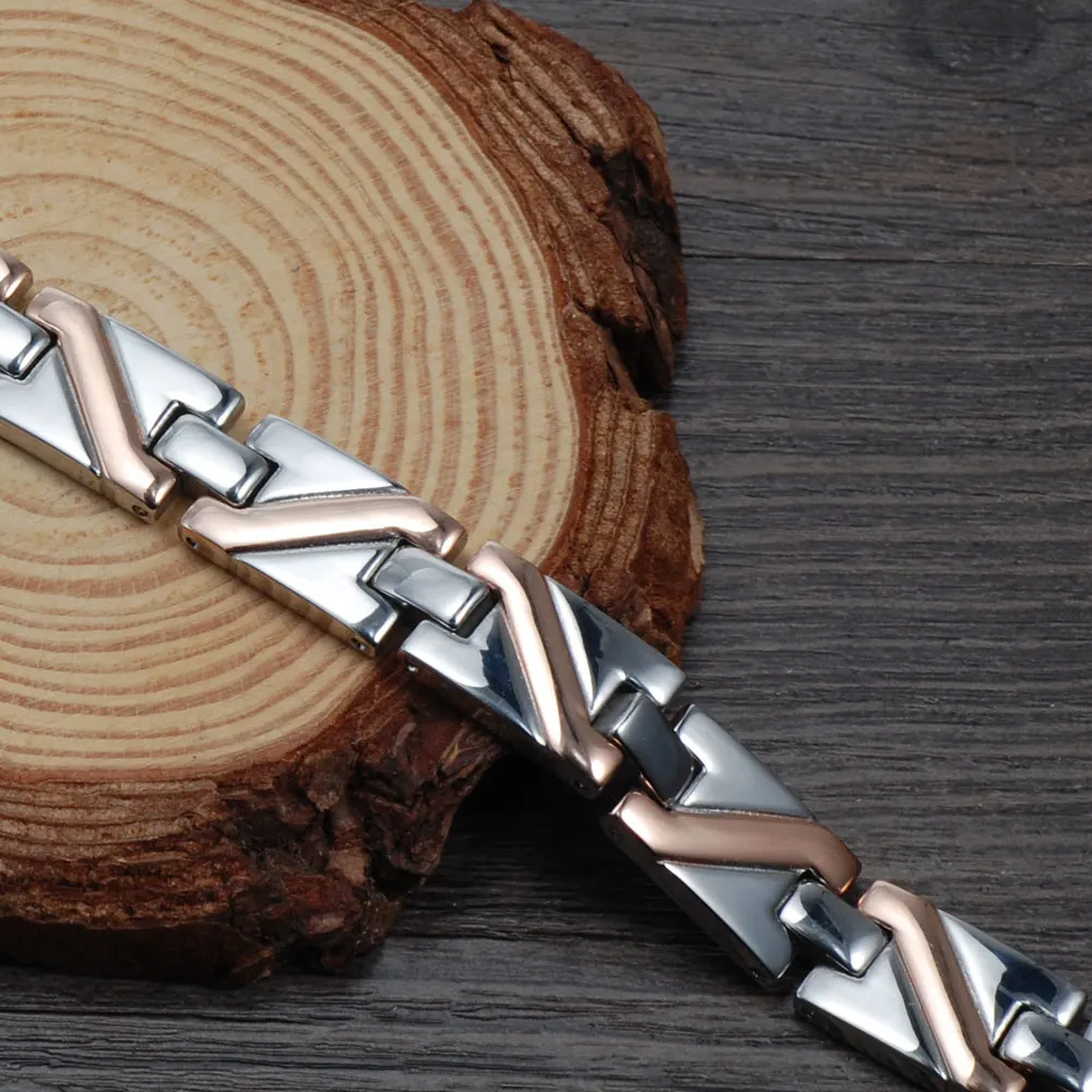 5 в 1 браслет из нержавеющей стали с ионным гематитом|bangles for men|steel braceletstainless steel