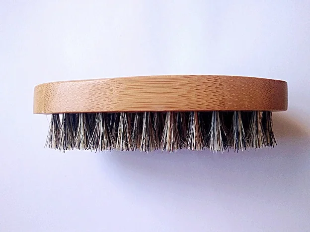 LAOCCCROSS Bamboo Wood Boar щетка из голландсокого дерева и щетка для усов для мужской бороды Уход выгравированный логотип