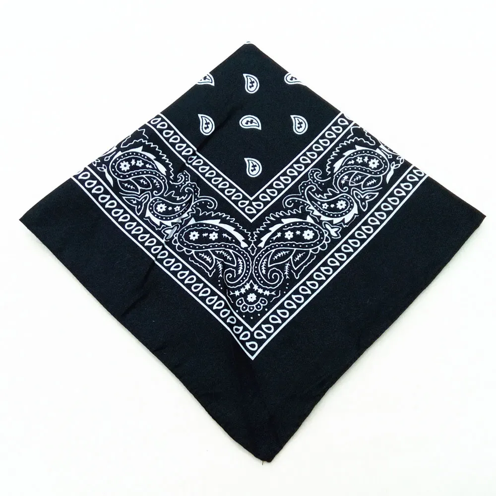 3 Fashion Women Hair Accessories Linen Bandana Scarf Square Female Bandanas Headwear Rock Cool Girls Multi Paisley Headbands - Цвет: 3