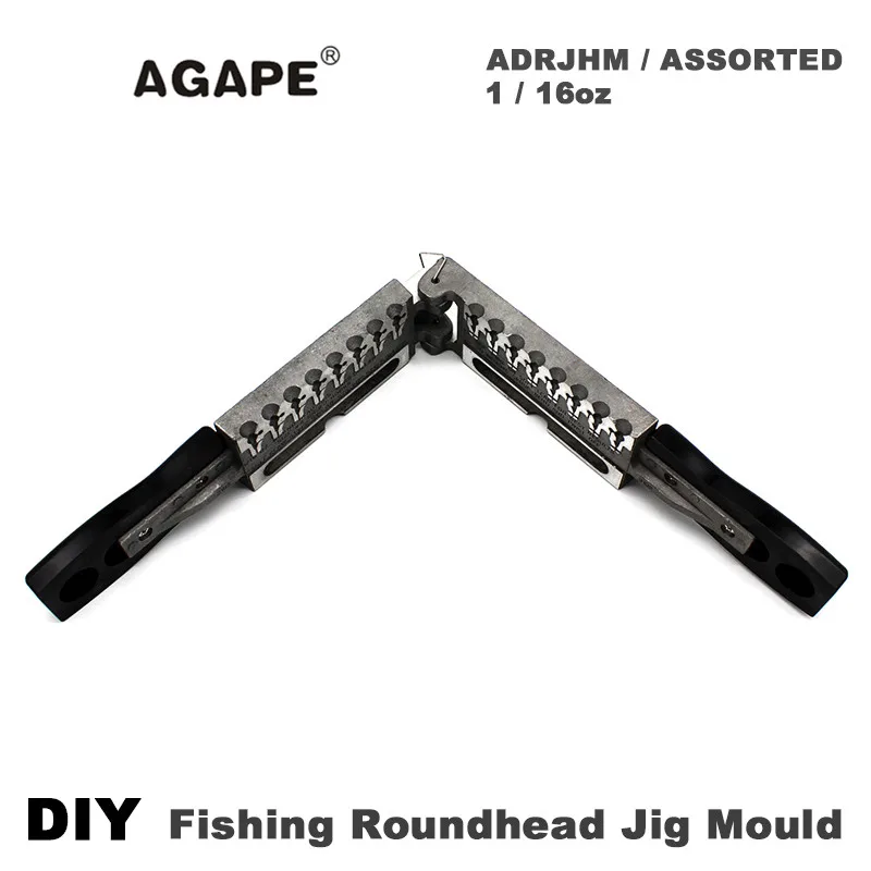 Agape DIY рыболовная форма с круглой головкой ADRJHM/Ассорти комбинированная 1/16 унций (1