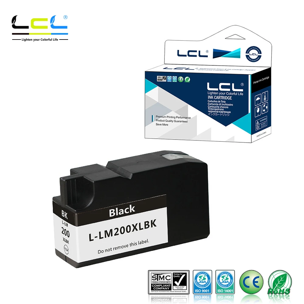 LCL L 200XL черный C M Y чернильный картридж совместимый для Lexmark OfficeEdge