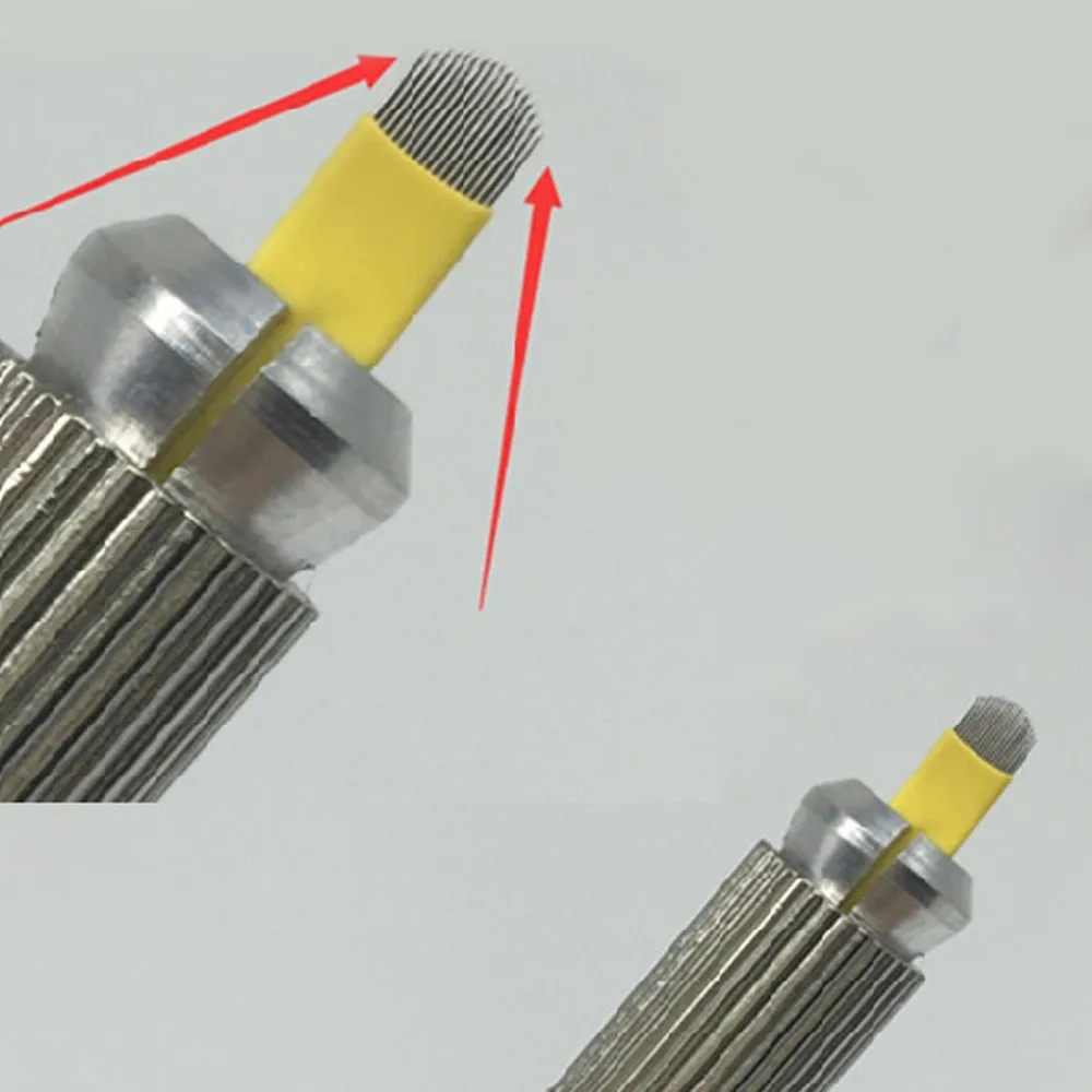 Одноразовые микроблейдинг иглы двойной ряд татуировки ручной Перманентный