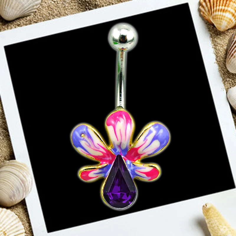 JINGLANG новые кольца на пупках для живота нержавеющая сталь колокольчики цвет эмаль