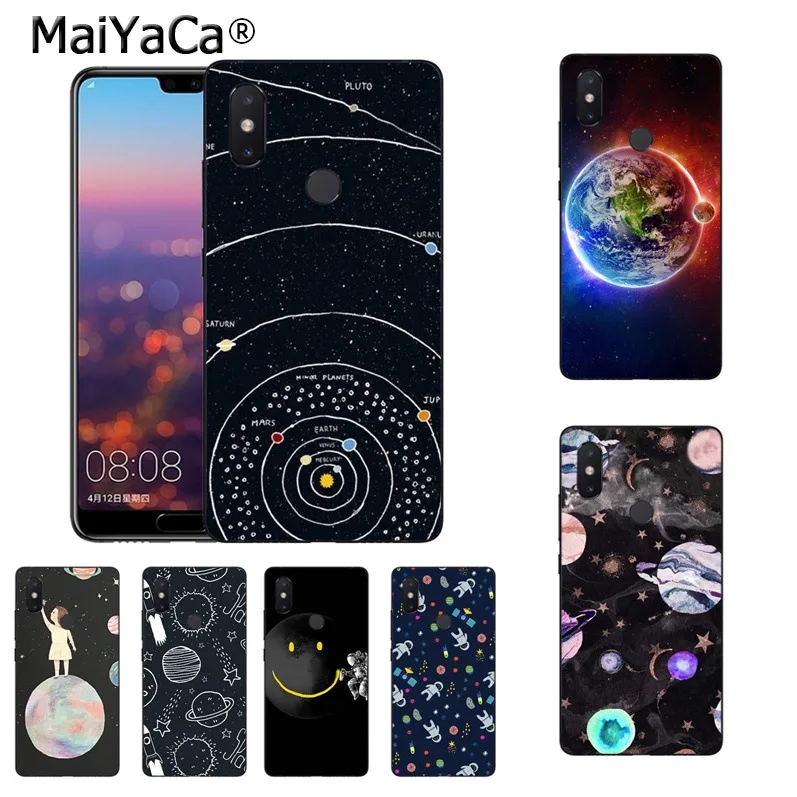 Ультратонкий чехол MaiYaCa Art Stars Moon Planet Space для xiaomi mi 8se 6 note3 redmi 5 5plus note чехол|Бамперы| |