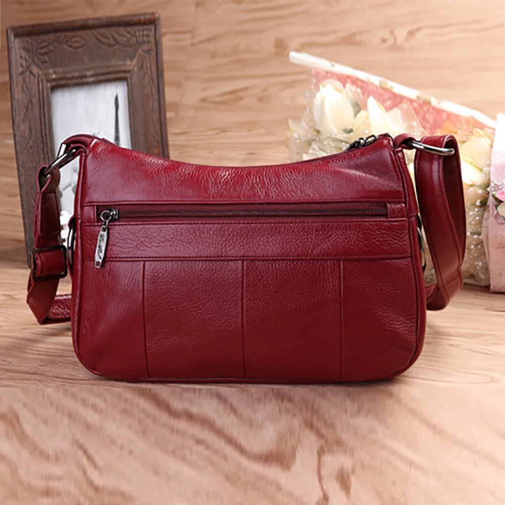 Сумка хобо женская из натуральной воловьей кожи Модный повседневный кросс боди