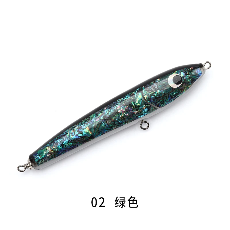 18cm Новая Зеландия abalone shell стикер липа деревянные ручной работы Топ воды плавающие рыболовные приманки - Цвет: 18cm
