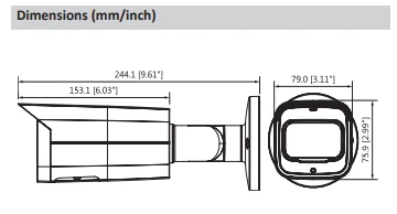 Ip-камера Dahua 8MP, IPC-HFW2831T-ZS, IR Bullet, камера безопасности, 3,7~ 11 мм, моторизированный объектив, поддержка sd-карты 128g и POE, ip-камера