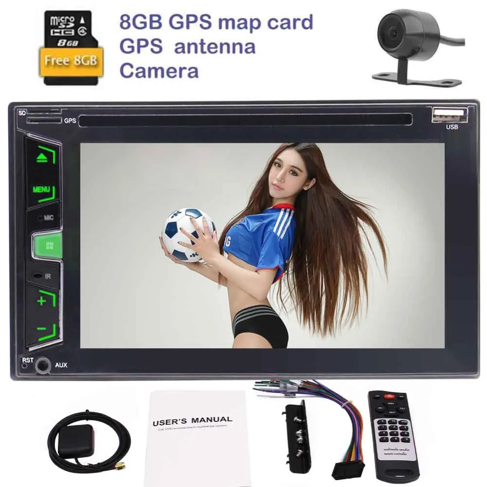 Eincar 2din wince dvd плеер GPS + Bluetooth 6.2 ''радио в тире Авторадио приемников автомобиля