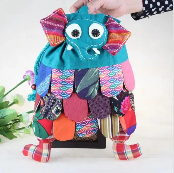 5 шт. инновационный детский винтажный Рюкзак С Рисунком Слона в этническом стиле
