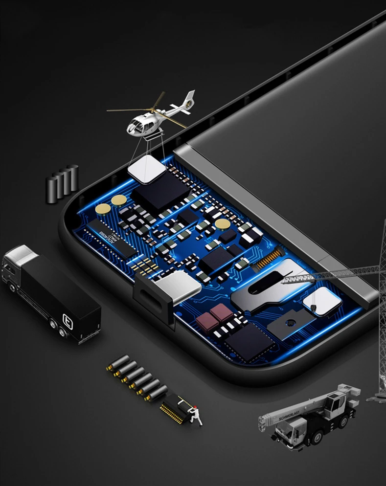 Чехол для аккумулятора, Ультратонкий чехол для iPhone 6, 7, 8, 6s Plus, чехол для зарядного устройства, чехол для зарядного устройства, Внешний чехол для задней панели