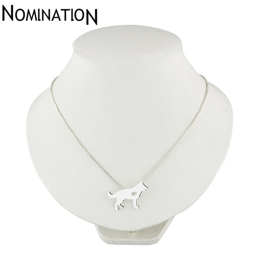 Ожерелье с подвеской в виде собаки немецкой овчарки ювелирные изделия золотым