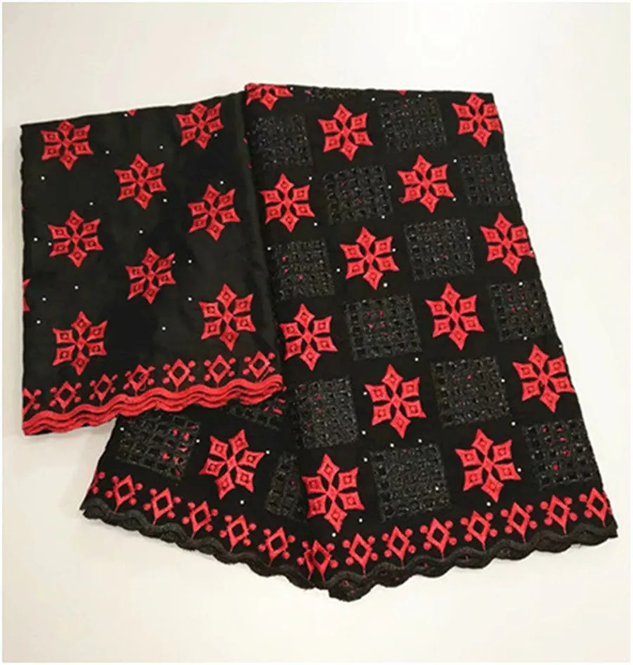 Африканская сухая хлопчатобумажная кружевная ткань высокого качества