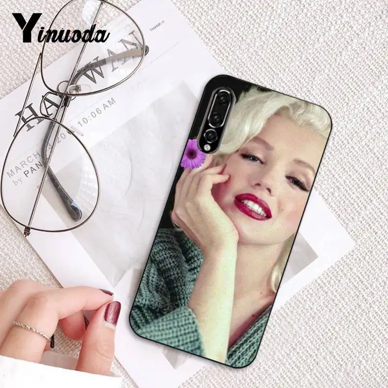 Yinuoda Мэрилин Монро с кошкой ТПУ мягкий чехол для телефона Huawei P9 P10 Plus Mate9 10 Mate10 Lite P20