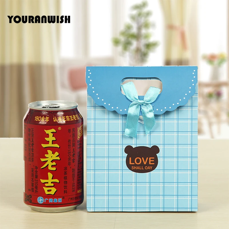 12 шт./лот розовый фиолетовый бумажный подарочный пакет для свадебного украшения