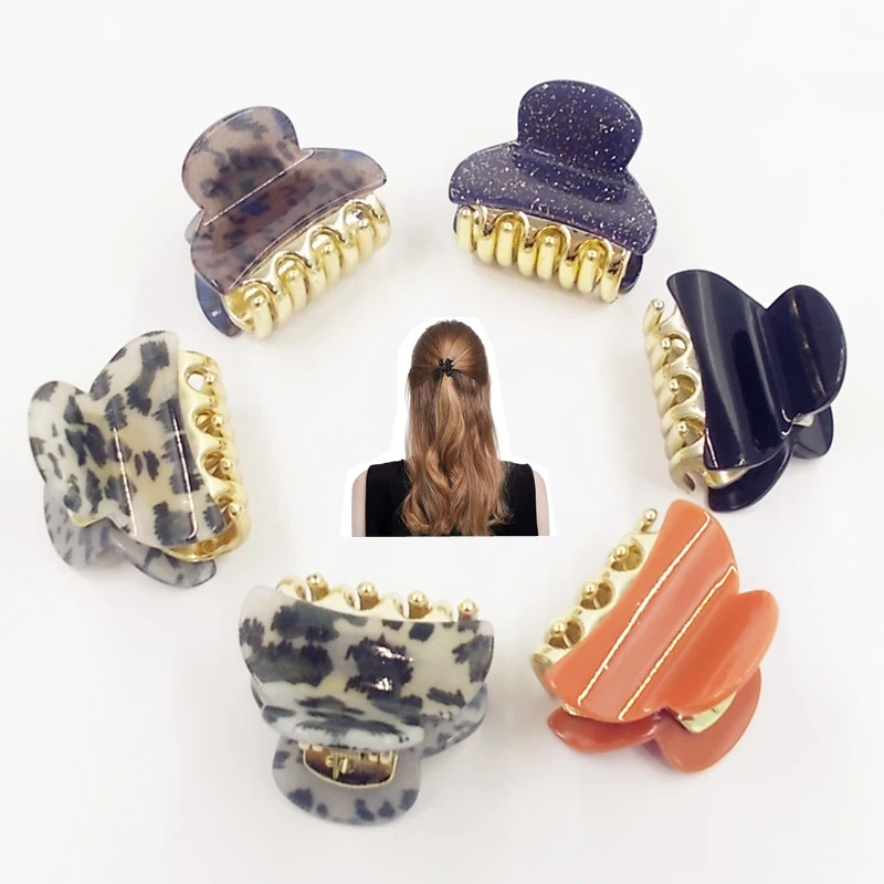 3 шт. модные женские туфли аксессуары для волос заколки Краб ретро мини бабочка