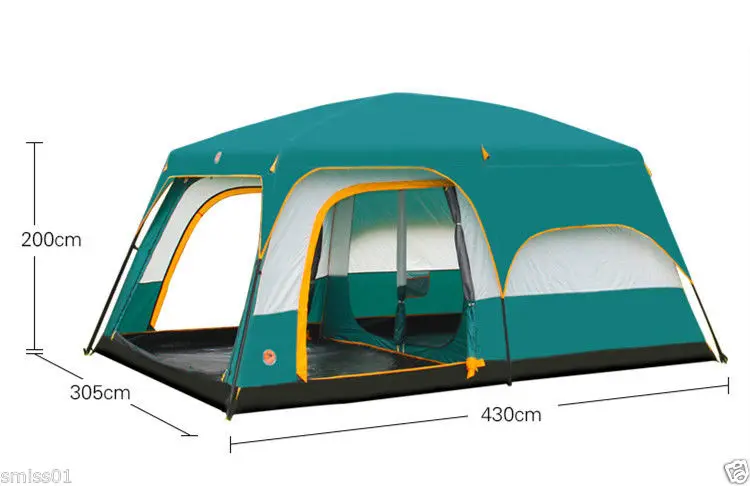 Семейная Палатка для кемпинга автоматическая двухслойная водонепроницаемая на