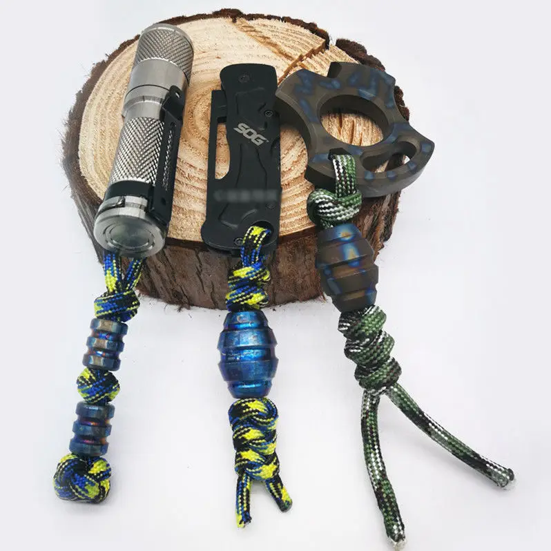 TC4 титановый огненный полированный Паракорд нож для шариков уличные инструменты