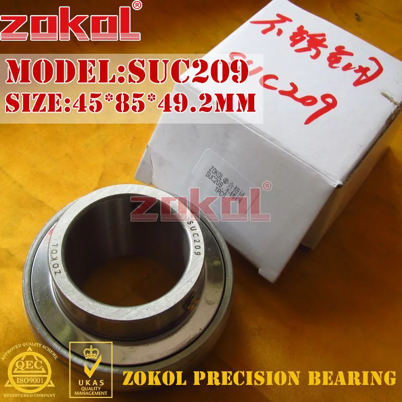 Подшипник ZOKOL UC209 SUC209 90509 шариковый подшипник из нержавеющей стали 45*85*49 2 мм|bearing