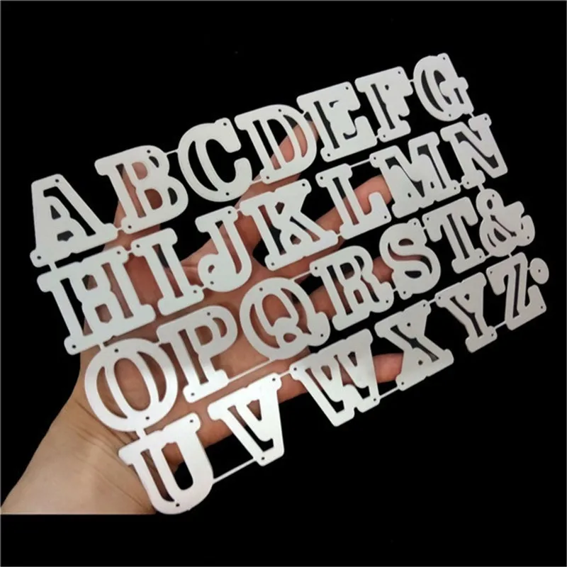 26 шт./компл. Алфавит буквы металла резки трафареты для DIY штампованная