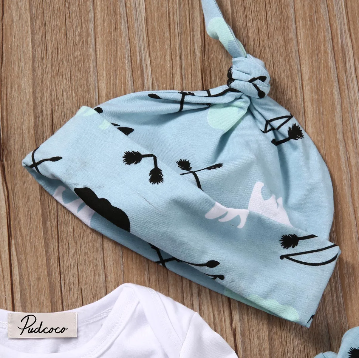 Newborn Baby Boys Jumpsuit Playsuit Romper +Pants Outfit Clothes Boy Pant |