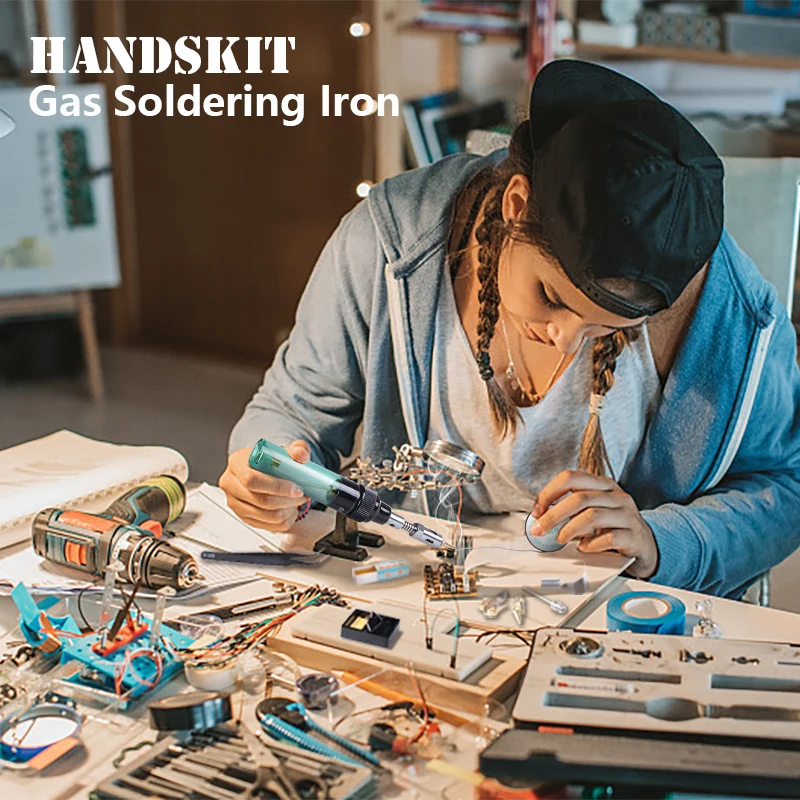 Handskit паяльник MT-100 Электрический газовый портативный триадный газовый Электрический паяльник Универсальный паяльник