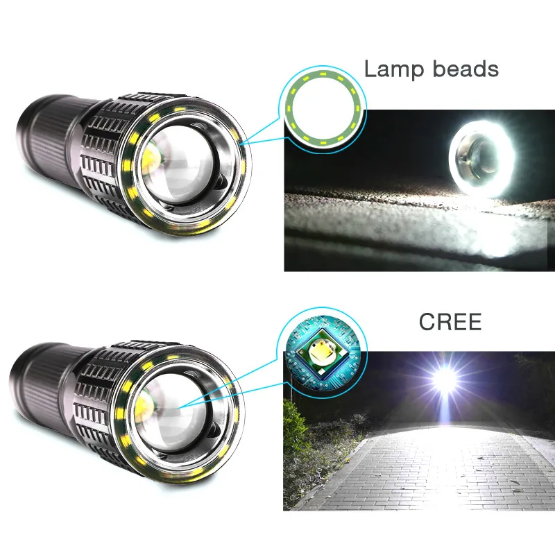 YAGE фонарик перезаряжаемый Cree XML T6 тактический фонарь USB светодиодный 18650 лампе Touche
