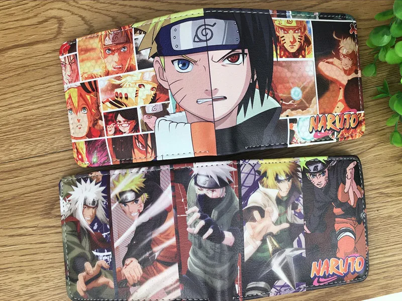 Мужской кошелек из искусственной кожи с рисунком аниме держатель для карт