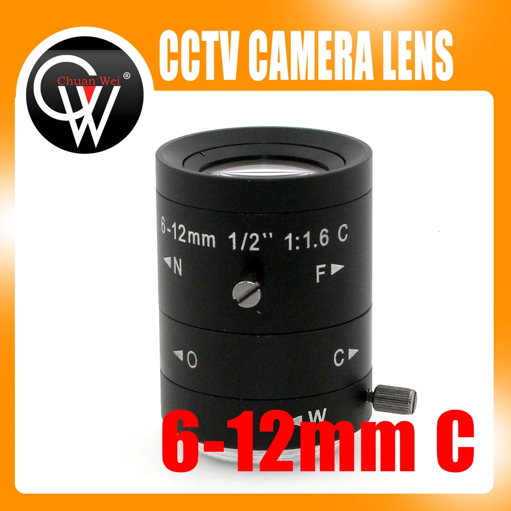 6 12 мм объектив C Mount Mega Pixel HD промышленный вариофокальный ручной Радужный CCTV для
