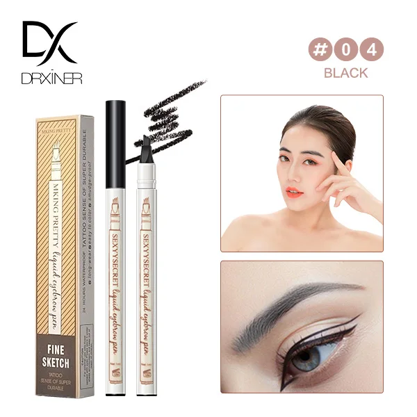 Drxiner карандаш для бровей, микроблейдинг, тату-ручка для бровей, тонкий эскиз, жидкая ручка для бровей, водостойкая тату, прочный карандаш для бровей - Цвет: color 4