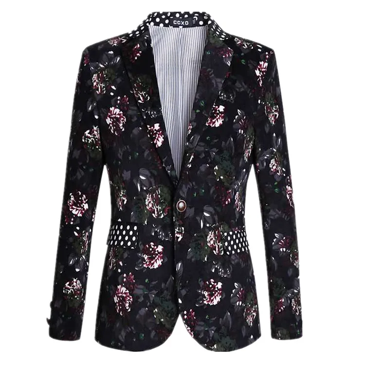 Блейзер Мужской с цветочным принтом х/б|jackets long|suit jacket shortjacket pant suit |