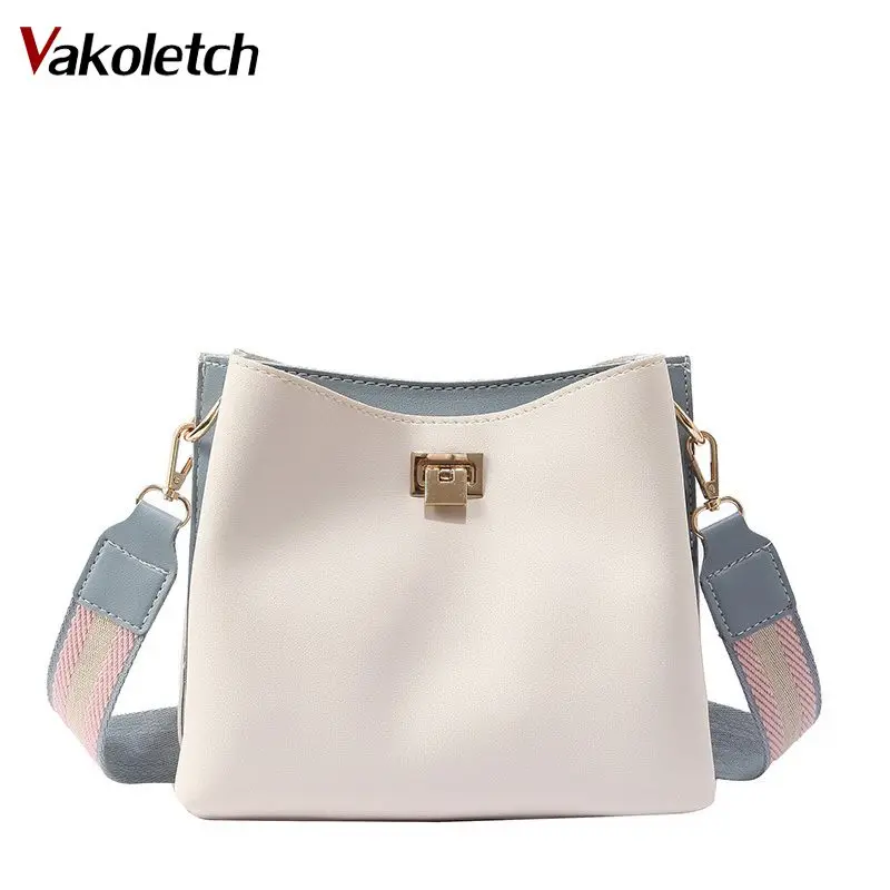 

Милая женская сумка-мешок, сумки-Кроссбоди для женщин, сумка на плечо с широким ремешком 2022, роскошные сумки-мессенджеры со вставками KL488