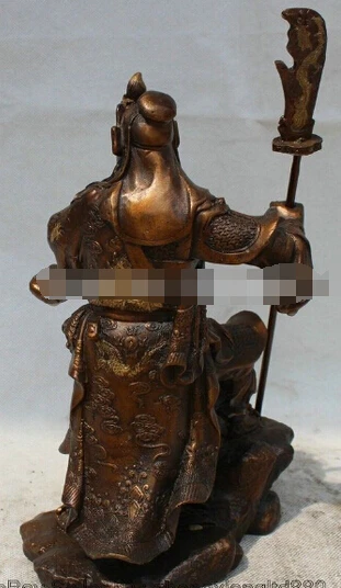 WBY---413 + 11 &quotКитайский Бронзовый фэн-шуй народный нож Guan Gong Yu воин Бог рыцарь