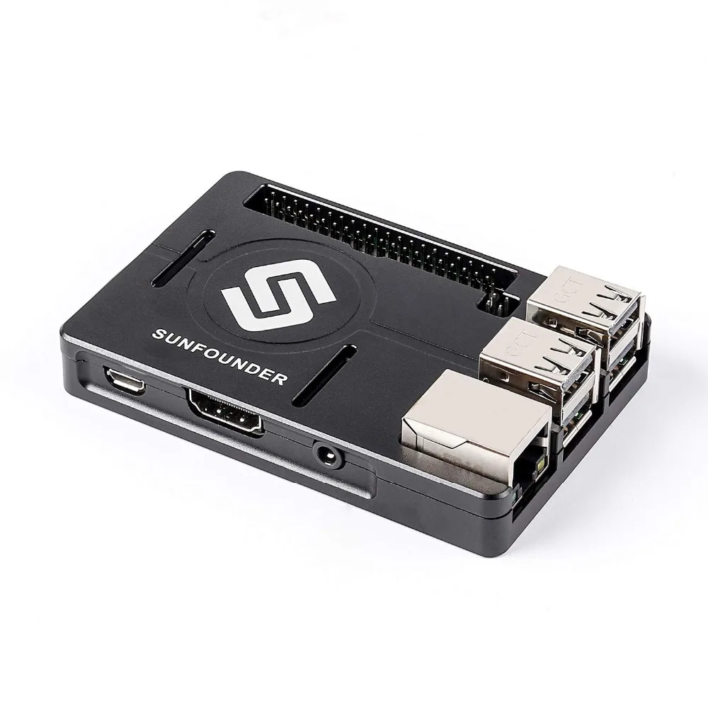 Металлический Чехол SunFounder Raspberry Pi 3B + 3 2 1B корпус с теплоотводом силикаpad Raspberri pi B
