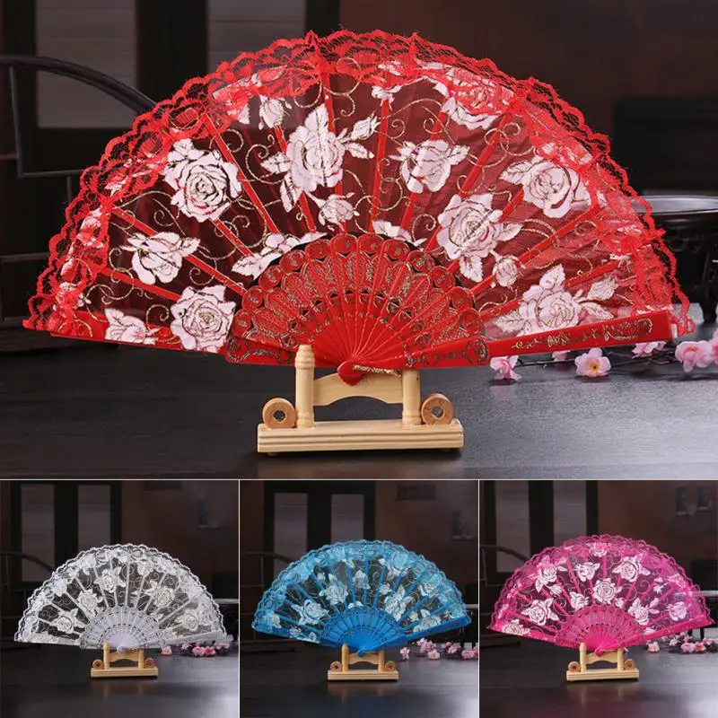 Пластик + ткань традиционный стиль Пластиковая Складная Веерная китайский