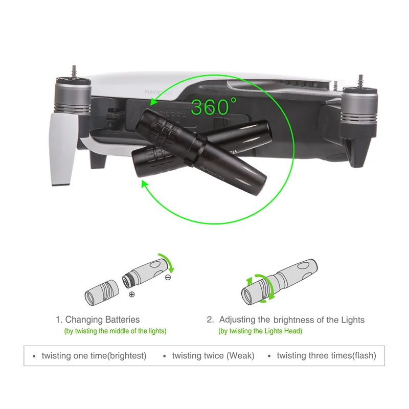 2 шт. Дрон ночной полет светодиодный свет фотография заполняющий фонарик