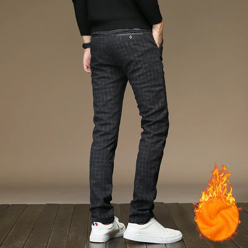 Брюки мужские Стрейчевые с флисовой подкладкой теплые фланелевые классические