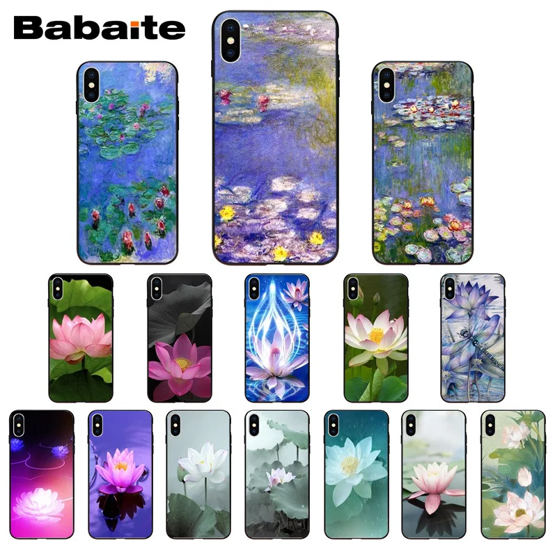 Чехол для мобильного телефона iphone 11Pro max с цветочным китайским лотосом Моне садом