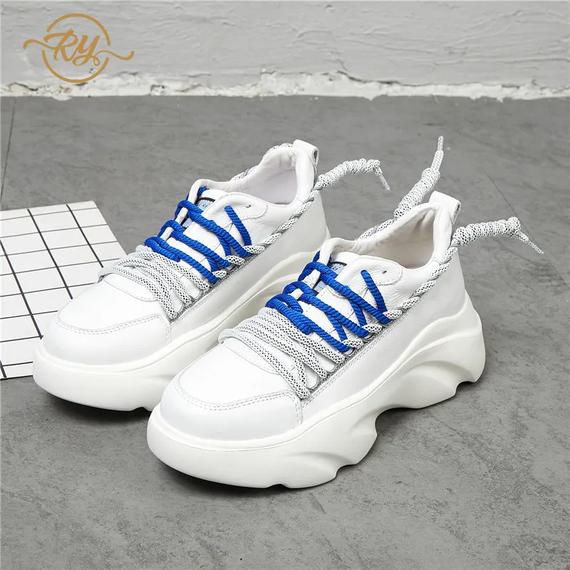 RY RELAA женские кроссовки Модные Сникеры на платформе повседневная обувь белого