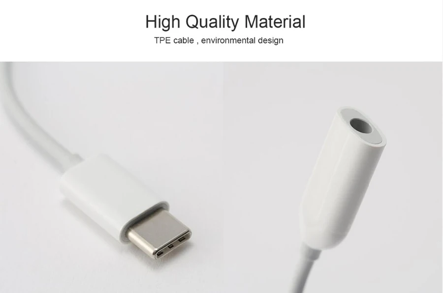 Кабель-адаптер для наушников Xiaomi type-C до 3,5 мм, usb 3,1 type C, USB-C, штекер 3,5, AUX, аудио разъем для Xiaomi 6 Mi6 Letv 2 pro