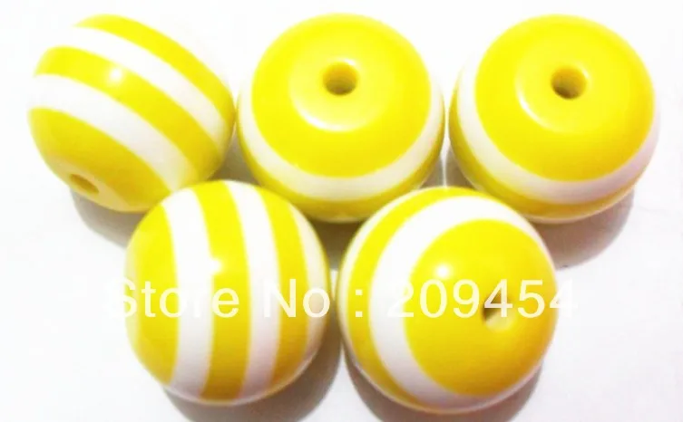 Бусины в желтую полоску 20 мм 100 шт./лот бусины из смолы! крупные смолы для