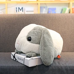 Grey Lop плюшевый кролик кукла прекрасный Loppy Мягкий Кролик игрушка розовый/коричневый/белый/серый Huggable дети животные плюшевые игрушки подарок на день рождения 45 см - Цвет: Grey