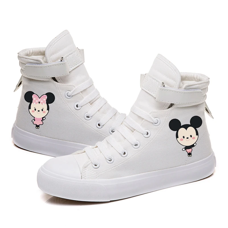 Женские кроссовки Mikey Mous для девочек; парусиновые кроссовки для подростков; повседневная обувь для девочек; кроссовки на шнуровке; Студенческая спортивная обувь